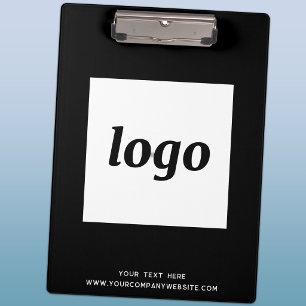 Logo met tekst Zwart en Wit Zakelijke branding Klembord