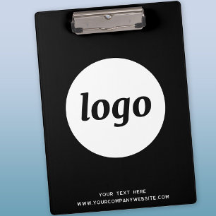 Logo met tekst zwart-wit klembord voor zakelijk ge