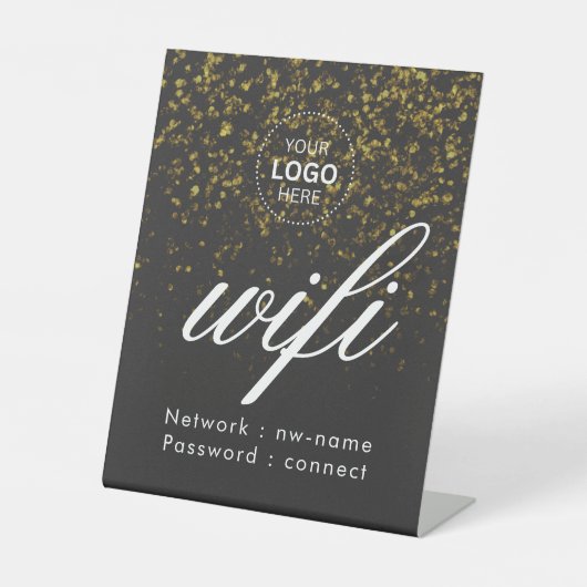 Logo met WiFi-voetstuk Reclamebord Met Voetstuk (Voorkant)