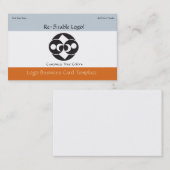 Logo met zwarte en witte moon visitekaartje (Voorkant / Achterkant)