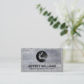 Logo | Metaalpatroon staal Visitekaartje (Staand voorkant)