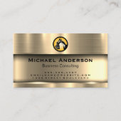 Logo | Metallic Gold Shine Visitekaartje (Voorkant)