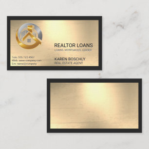 Logo Metallic Real Estate Property Visitekaartje