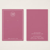 Logo mince bordure rose carte d'affichage d'oreill (Devant & derrière)
