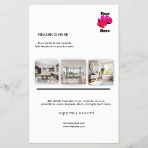 Logo Minimaal Fotografie Zakelijke Marketing Flyer