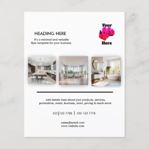 Logo Minimaal Fotografie Zakelijke Marketing Flyer