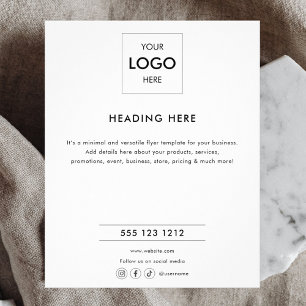 Logo Minimaal Zakelijk Marketing Zwart Flyer