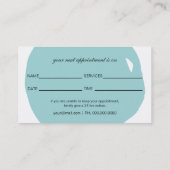 Logo Minimal Aqua Salon et carte de rendez-vous Sp (Dos)