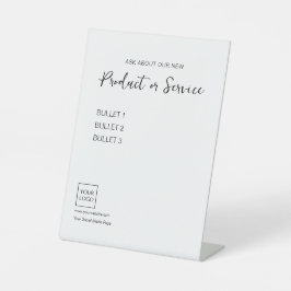 Logo Minimal Business Sign Reclamebord Met Voetstuk