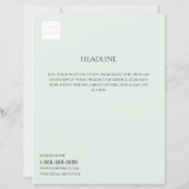 Logo Minimal Light Green Business Marketing Flyer (Achterkant)
