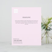 Logo Minimal Pink Business Marketing Flyer (Staand voorkant)