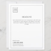 Logo Minimal White Business Marketing Flyer (Achterkant)