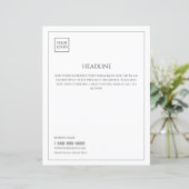 Logo Minimal White Business Marketing Flyer (Staand voorkant)