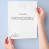 Logo Minimal White Business Marketing Flyer (Hand)