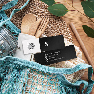 Logo minimale eenvoudige zwarte Label voor sociale Mini Visitekaartjes