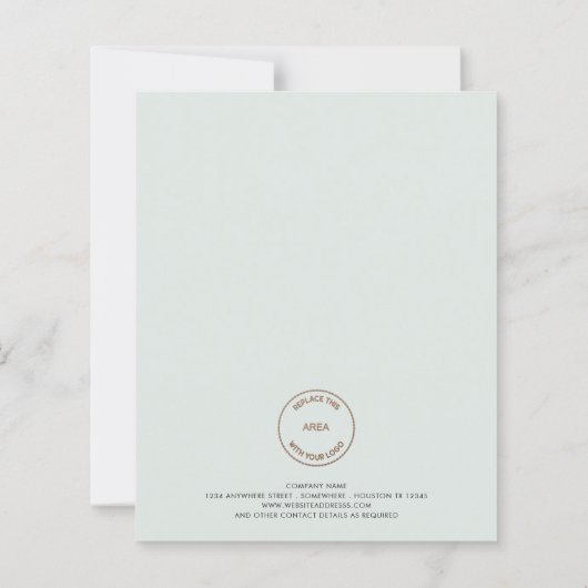 Logo minimale prettige kerstkleine Kaart (Achterkant)