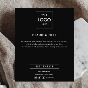 Logo minimale zakelijke marketing zwart flyer