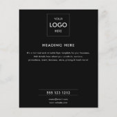 Logo minimale zwarte zakelijke marketing flyer (Voorkant)