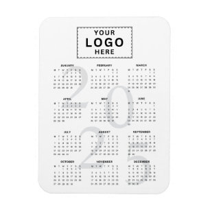 Logo Minimalist 2025 Maandkalender Magneet