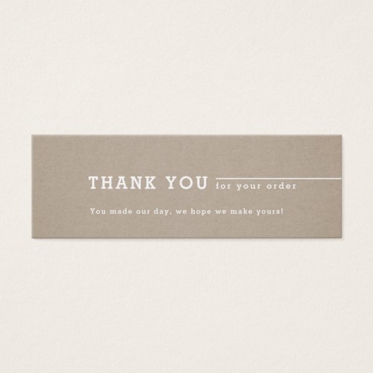 Logo minimaliste d'entreprise kraft merci insérer (Devant)