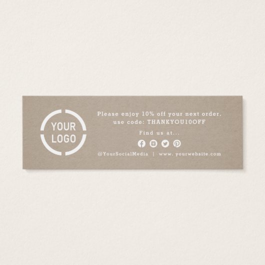 Logo minimaliste d'entreprise kraft merci insérer (Dos)