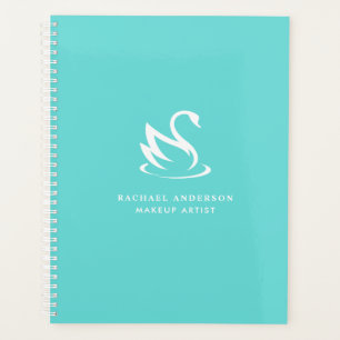 Logo minimaliste du cygne blanc sur Robin Oeuf Ble