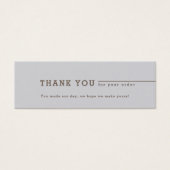 Logo minimaliste gris d'entreprise merci insérer (Devant)