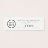 Logo minimaliste gris d'entreprise merci insérer (Dos)