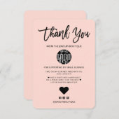 Logo minimaliste noir rose Merci client (Devant / Derrière)