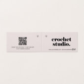 Logo minimaliste QR Code Plié Hang Balise Card (Outside Unfolded)