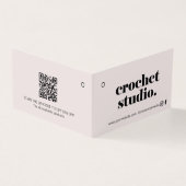 Logo minimaliste QR Code Plié Hang Balise Card (Outside)