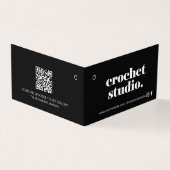 Logo minimaliste QR Code Plié Hang Balise Card (Outside)