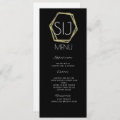 Logo minimalistisch menu Faux Gold Geo voor wedden (Voorkant / Achterkant)