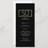 Logo minimalistisch menu Faux Gold Rim Dinner (Voorkant / Achterkant)