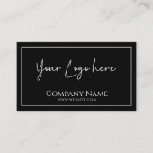 Logo minimalistisch zwart-wit visitekaartje (Voorkant)