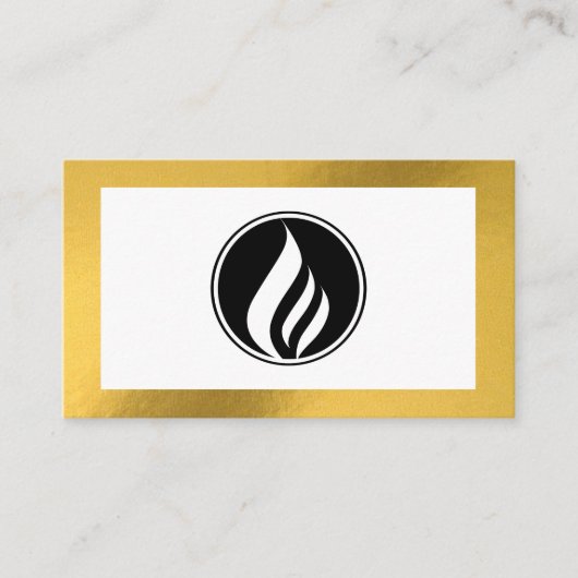 Logo minimum de code QR avec carte de visite d'oss (Devant)