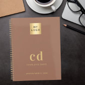 Logo mocca marron monogramme initiales entreprise