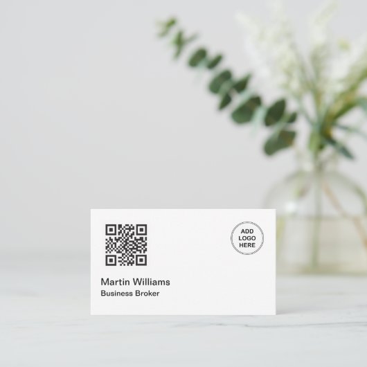 Logo Modèle QR Code Cartes de visite (Debout devant)