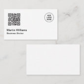Logo Modèle QR Code Cartes de visite (Devant / Derrière)