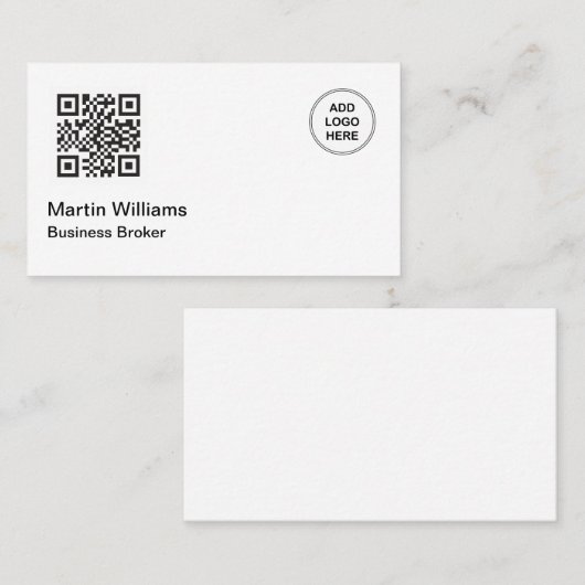 Logo Modèle QR Code Cartes de visite (Devant / Derrière)