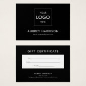 Logo modern professioneel cadeaubon visitekaartje (Voorkant /achterkant)