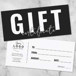 Logo Modern Schrift Bedrijfs Cadeaubon