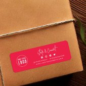 Logo Modern Script Shop toevoegen Aangepaste kleur Etiket