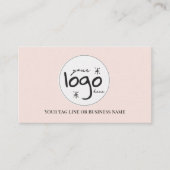 Logo Modern Simple Blush Visitekaartje (Voorkant)