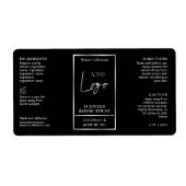 Logo moderne Black & Silver Salle Spray Étiquette (Devant)