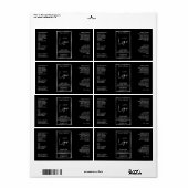 Logo moderne Black & Silver Salle Spray Étiquette (Feuille entière)