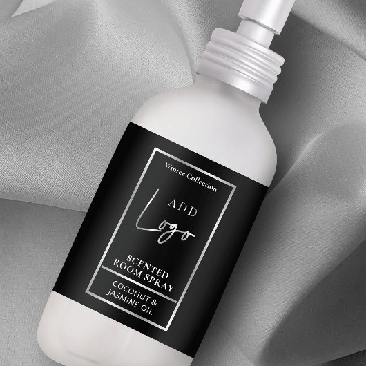 Logo moderne Black & Silver Salle Spray Étiquette