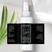 Logo moderne Black & Silver Salle Spray Étiquette
