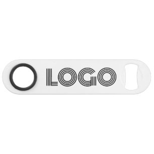 Logo moderne blanc et noir promotionnel
