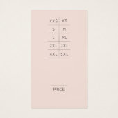 Logo moderne Blush Vêtements Balise de prix avec g (Dos)